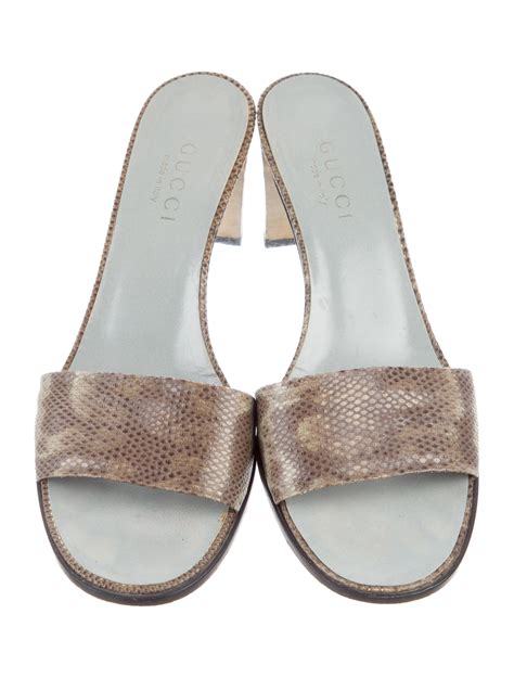 gucci ursula flat sandal|gucci snakeskin sandals.